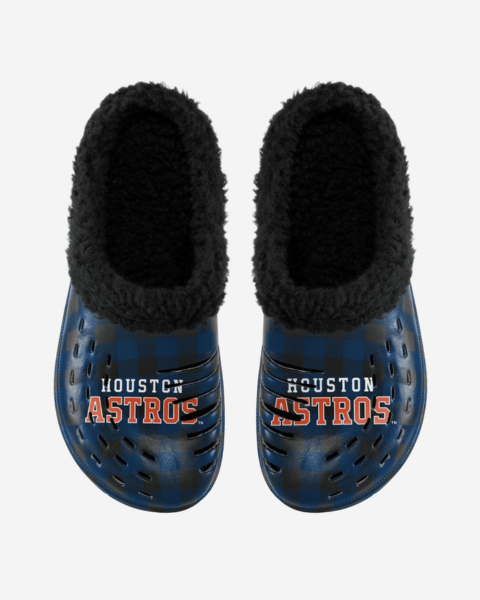 Houston Astros Sherpa Lined Buffalo Check Clog FOCO - FOCO.com