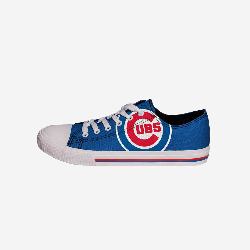 Chicago Cubs Mens Low Top Big Logo Canvas Shoe FOCO - FOCO.com