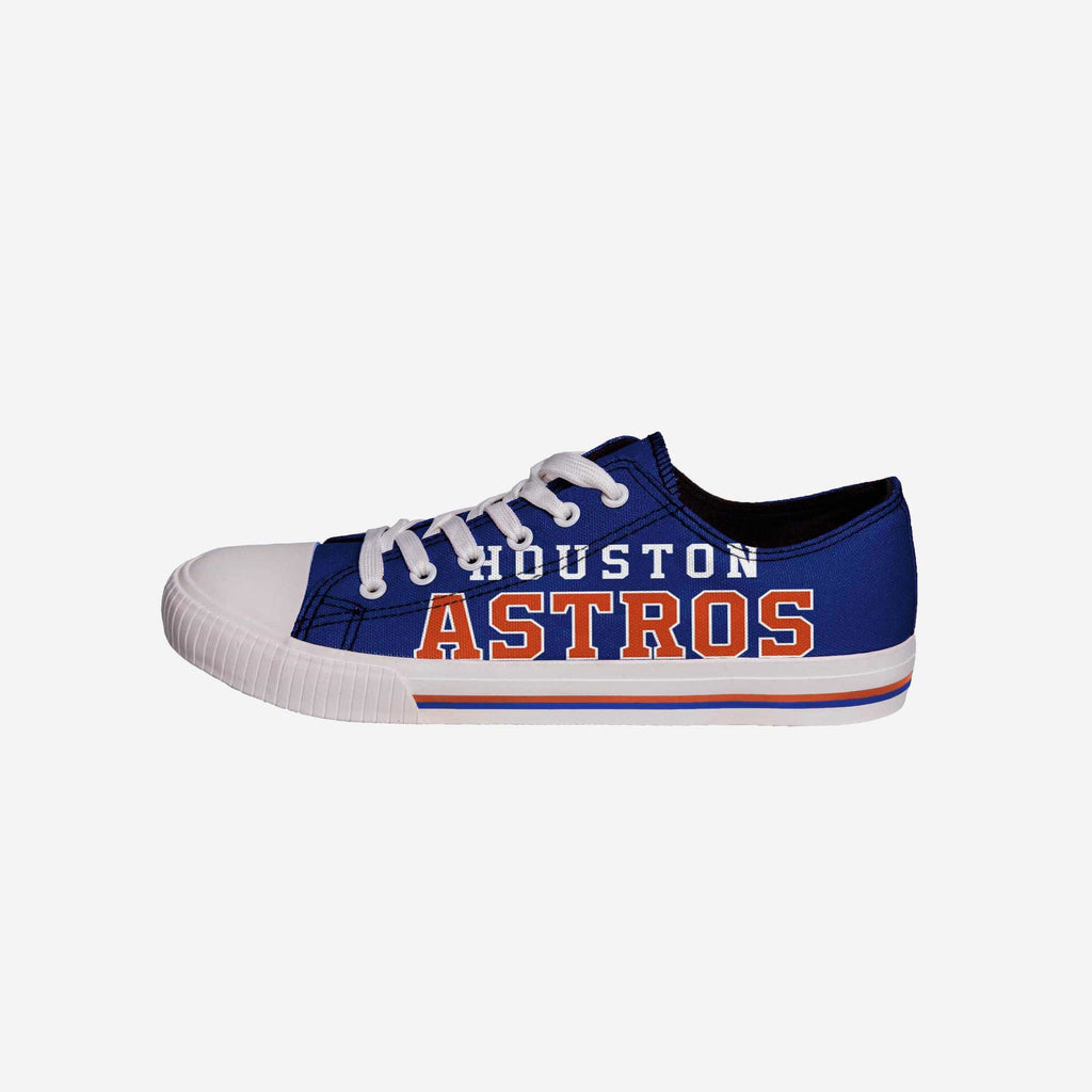 Houston Astros Mens Low Top Big Logo Canvas Shoe FOCO - FOCO.com