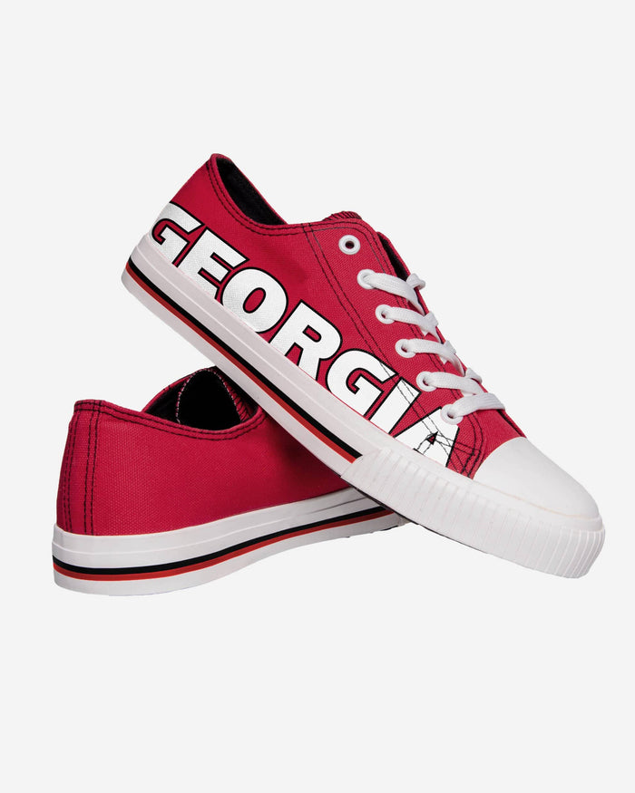 Georgia Bulldogs Mens Low Top Big Logo Canvas Shoe FOCO - FOCO.com