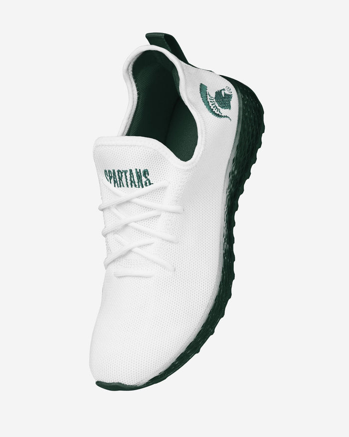 Michigan State Spartans Gradient Midsole White Sneakers FOCO - FOCO.com