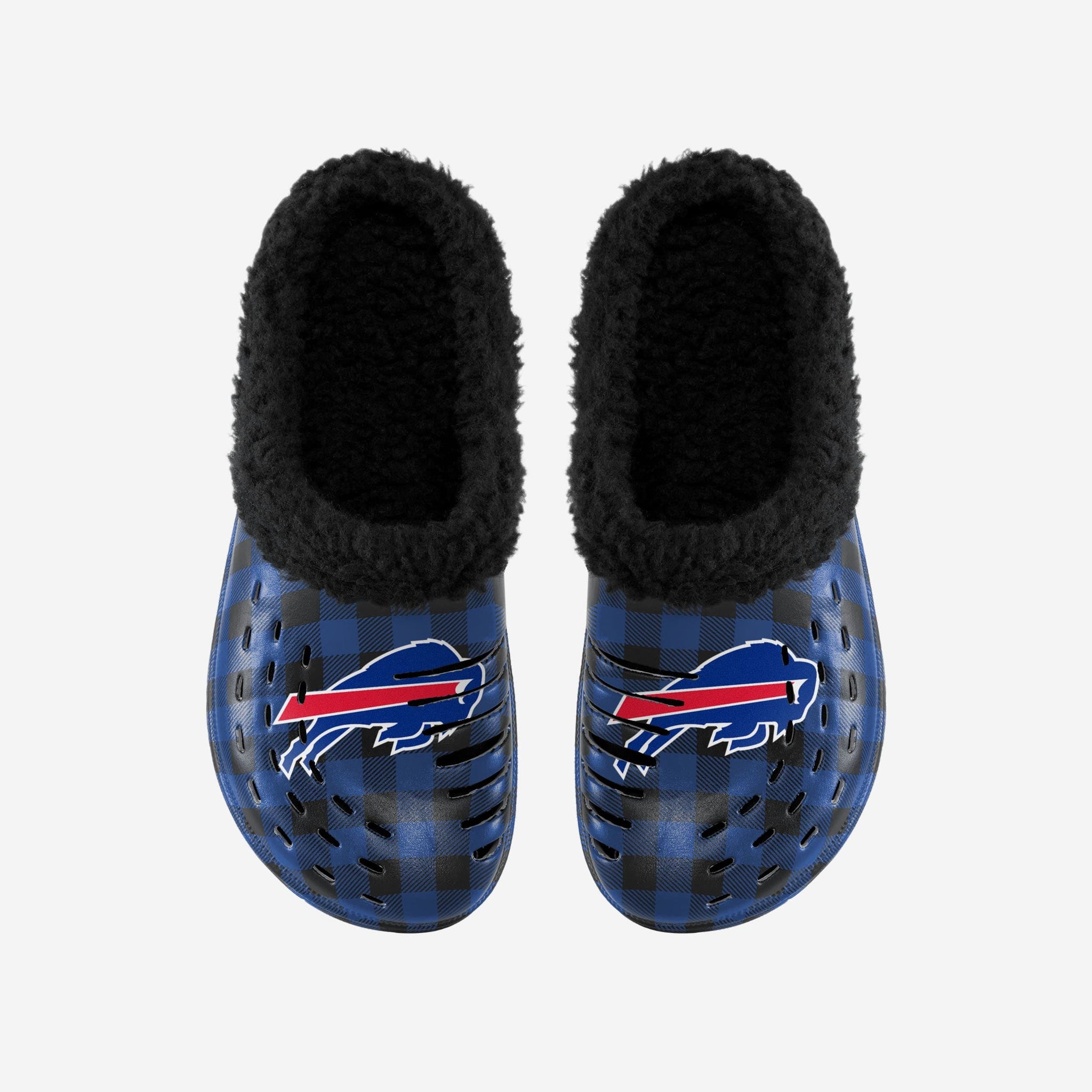 Chicago Bears NFL Mens Sherpa Lined Buffalo Check Clog