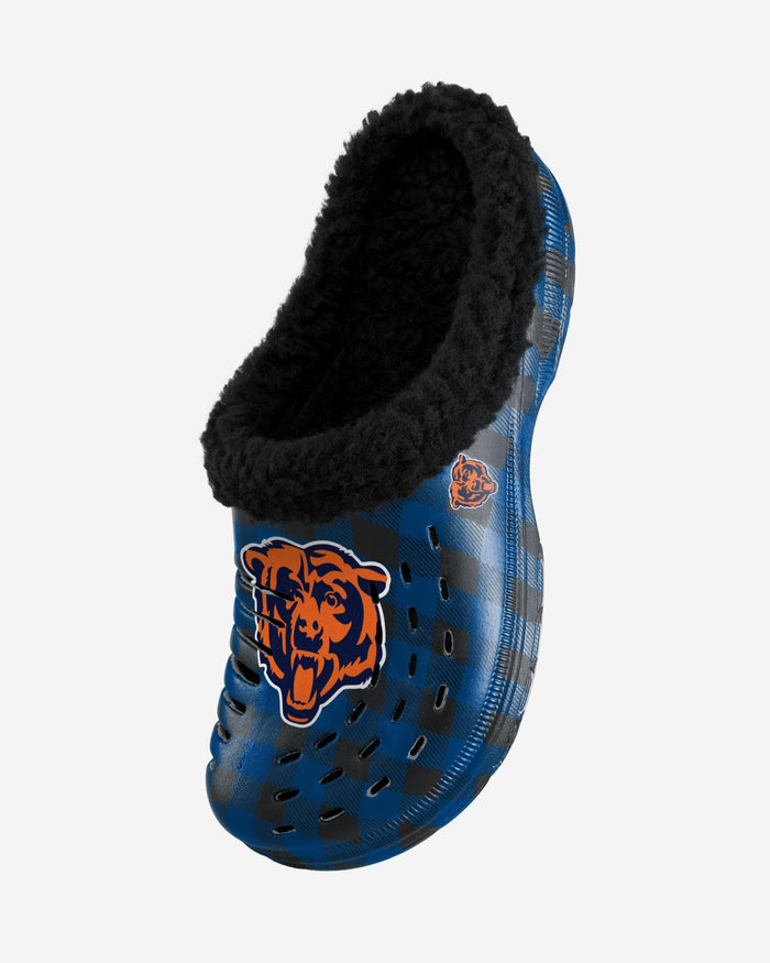 Chicago Bears NFL Mens Sherpa Lined Buffalo Check Clog