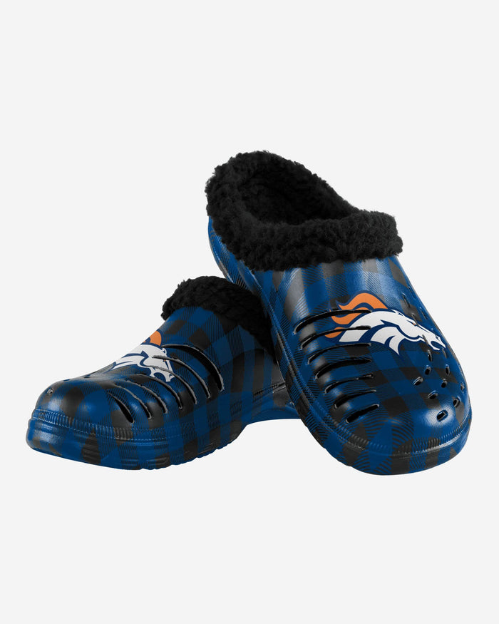 Denver Broncos Sherpa Lined Buffalo Check Clog FOCO - FOCO.com