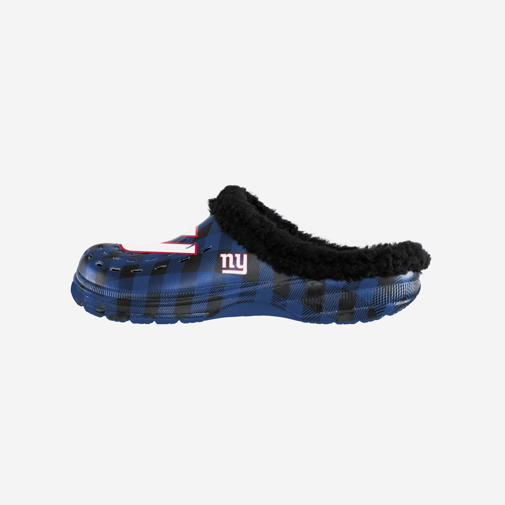 New York Giants Sherpa Lined Buffalo Check Clog FOCO S - FOCO.com