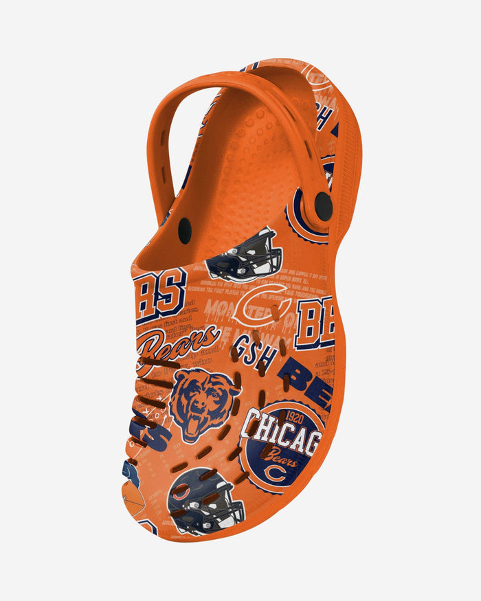 Chicago Bears Historic Print Clog With Strap FOCO - FOCO.com