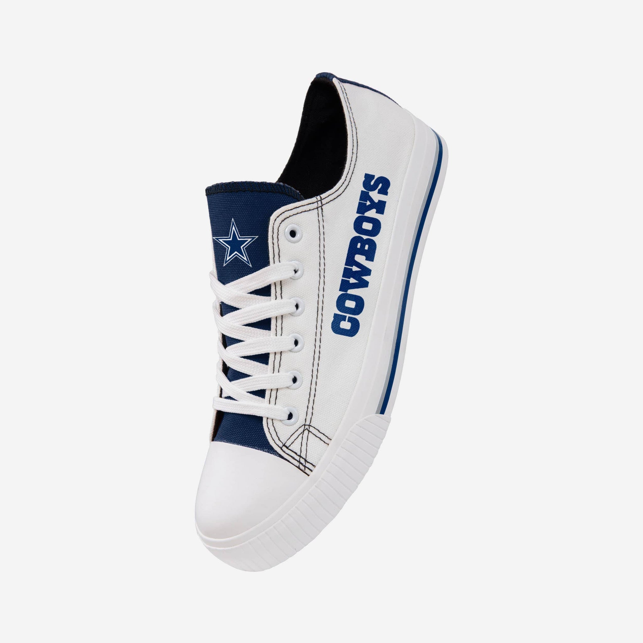 Women's FOCO Cream Dallas Cowboys Low Top Canvas Shoes