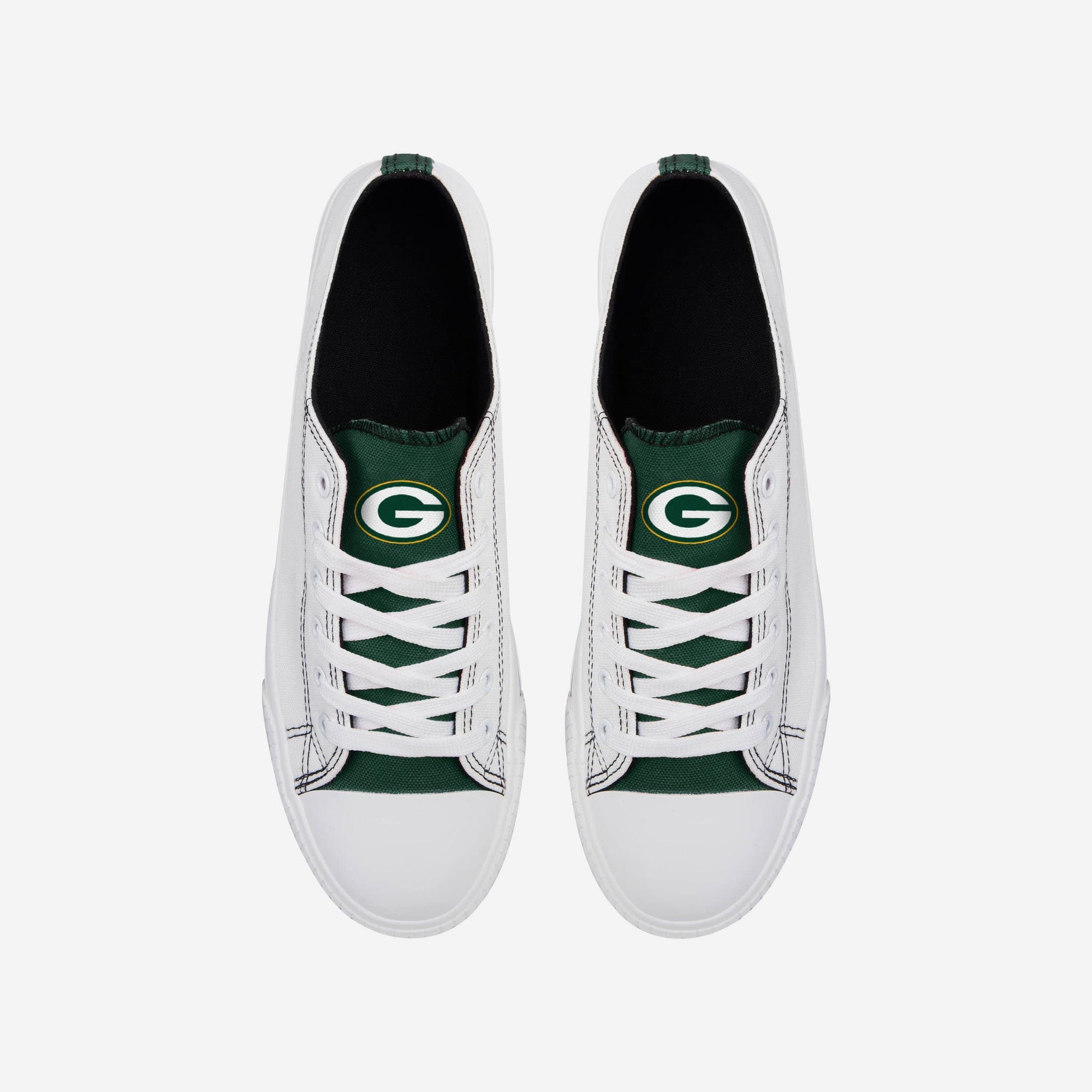 Green Bay Packers FOCO Women's Flower Canvas Allover Shoes - Green