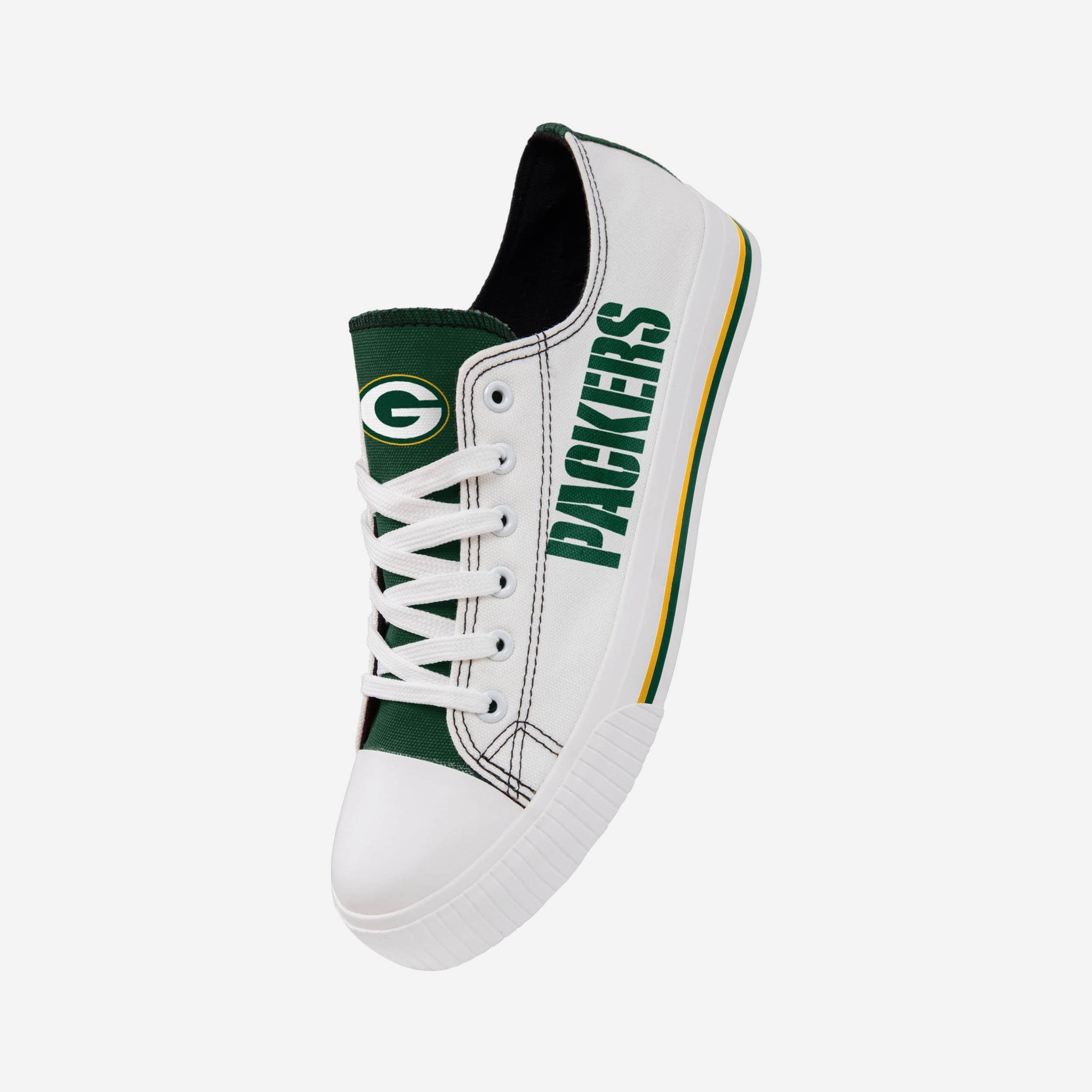 Green Bay Packers FOCO Big Logo High Top Canvas Shoes