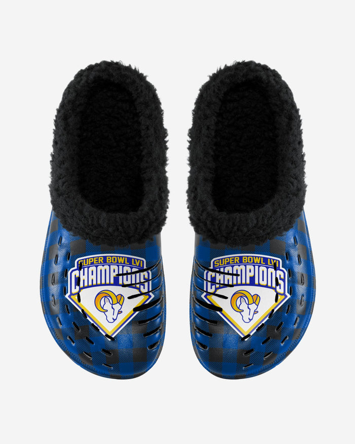 Los Angeles Rams Super Bowl LVI Champions Sherpa Clog FOCO - FOCO.com