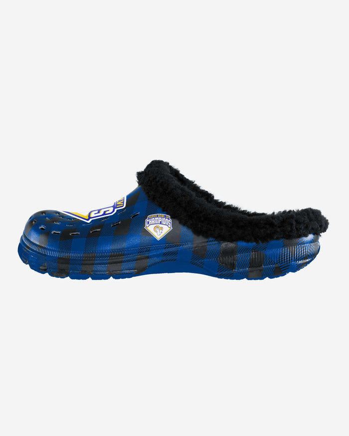 Los Angeles Rams Super Bowl LVI Champions Sherpa Clog FOCO S - FOCO.com