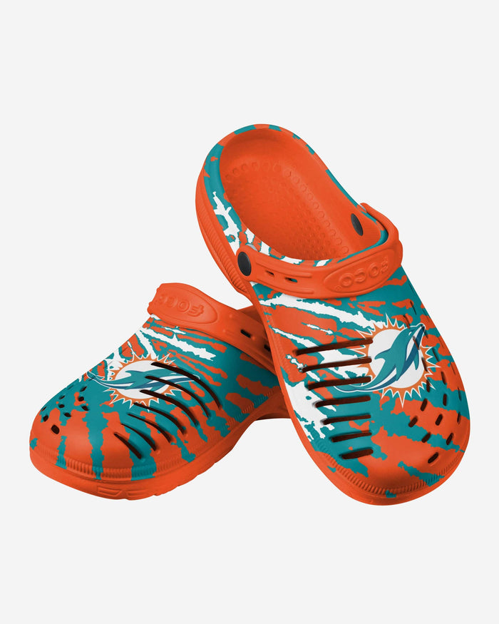 Miami Dolphins Tie-Dye Clog With Strap FOCO - FOCO.com