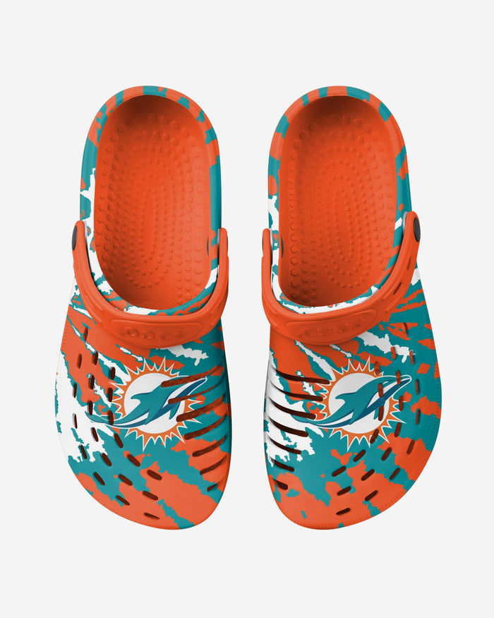 Miami Dolphins Tie-Dye Clog With Strap FOCO - FOCO.com