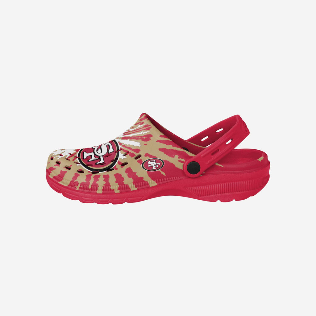 San Francisco 49ers Tie-Dye Clog With Strap FOCO S - FOCO.com