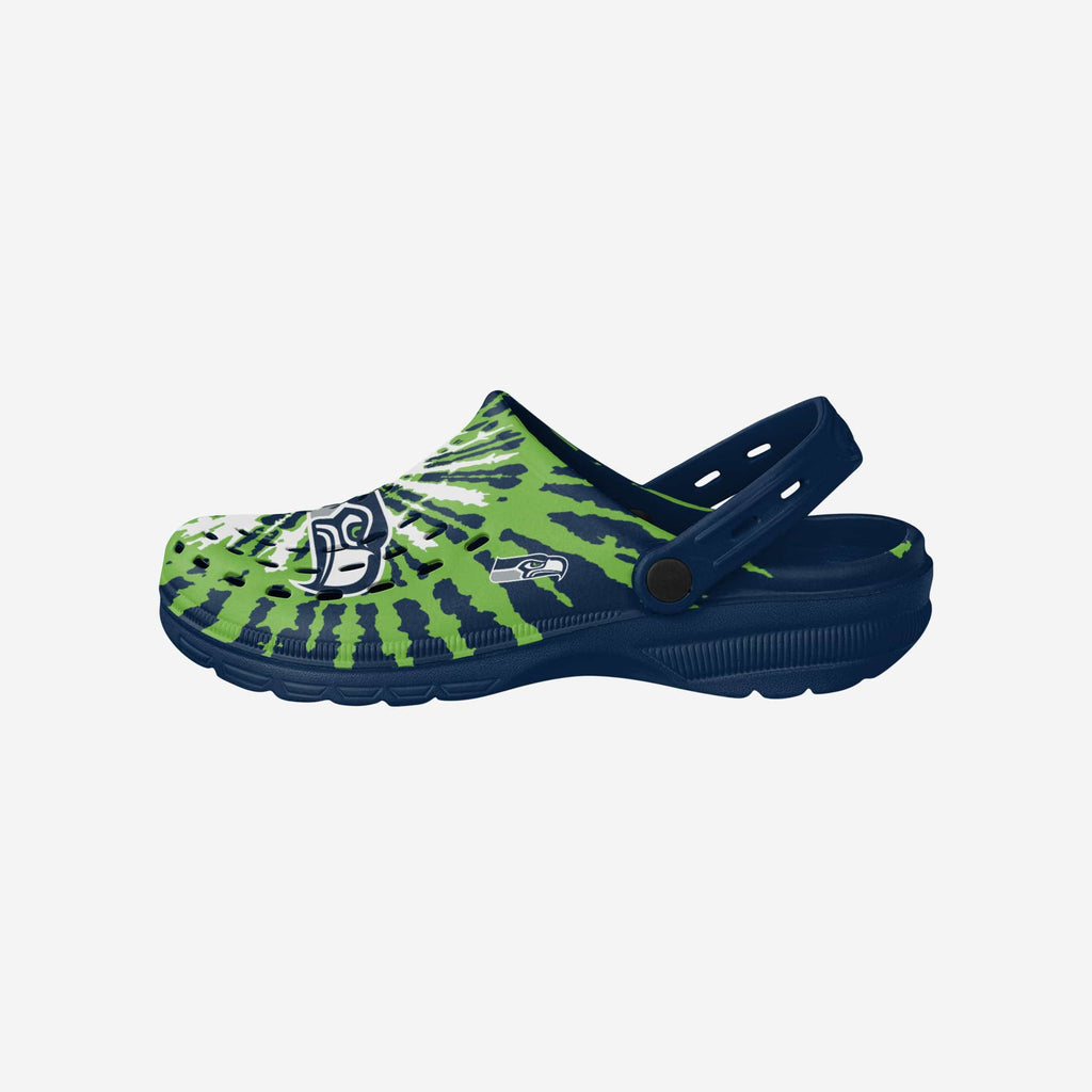 Seattle Seahawks Tie-Dye Clog With Strap FOCO S - FOCO.com