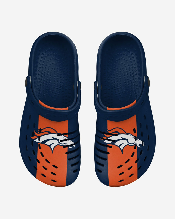 Denver Broncos Team Stripe Clog With Strap FOCO - FOCO.com