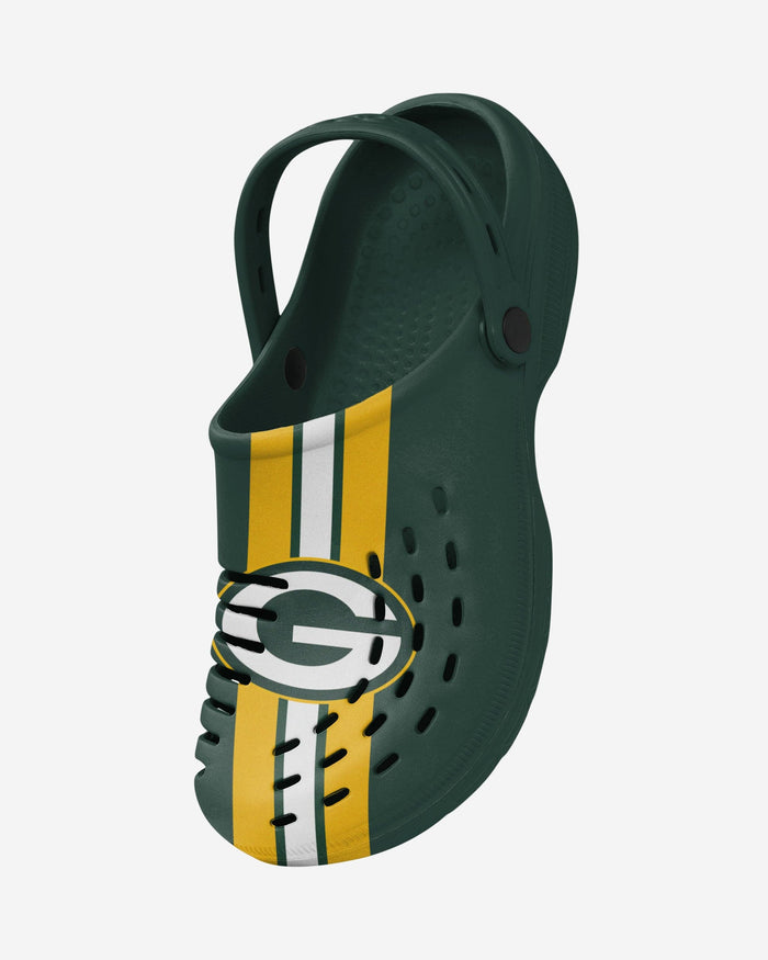 Green Bay Packers Team Stripe Clog With Strap FOCO - FOCO.com