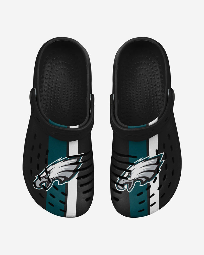 Philadelphia Eagles Team Stripe Clog With Strap FOCO - FOCO.com