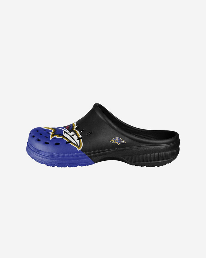 Baltimore Ravens Youth Colorblock Big Logo Clog FOCO S - FOCO.com