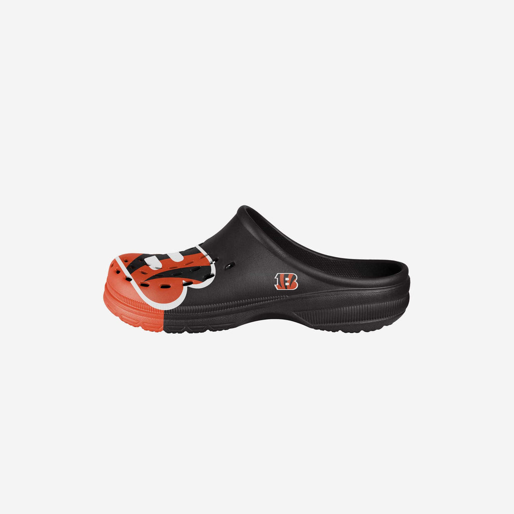 Cincinnati Bengals Youth Colorblock Big Logo Clog FOCO S - FOCO.com