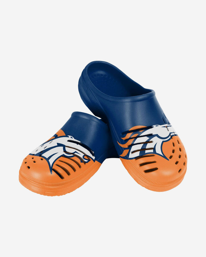 Denver Broncos Youth Colorblock Big Logo Clog FOCO - FOCO.com