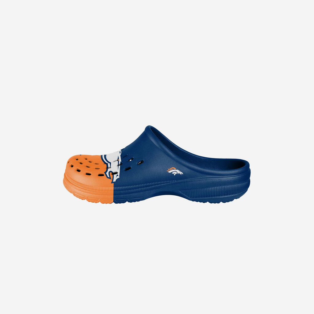 Denver Broncos Youth Colorblock Big Logo Clog FOCO S - FOCO.com