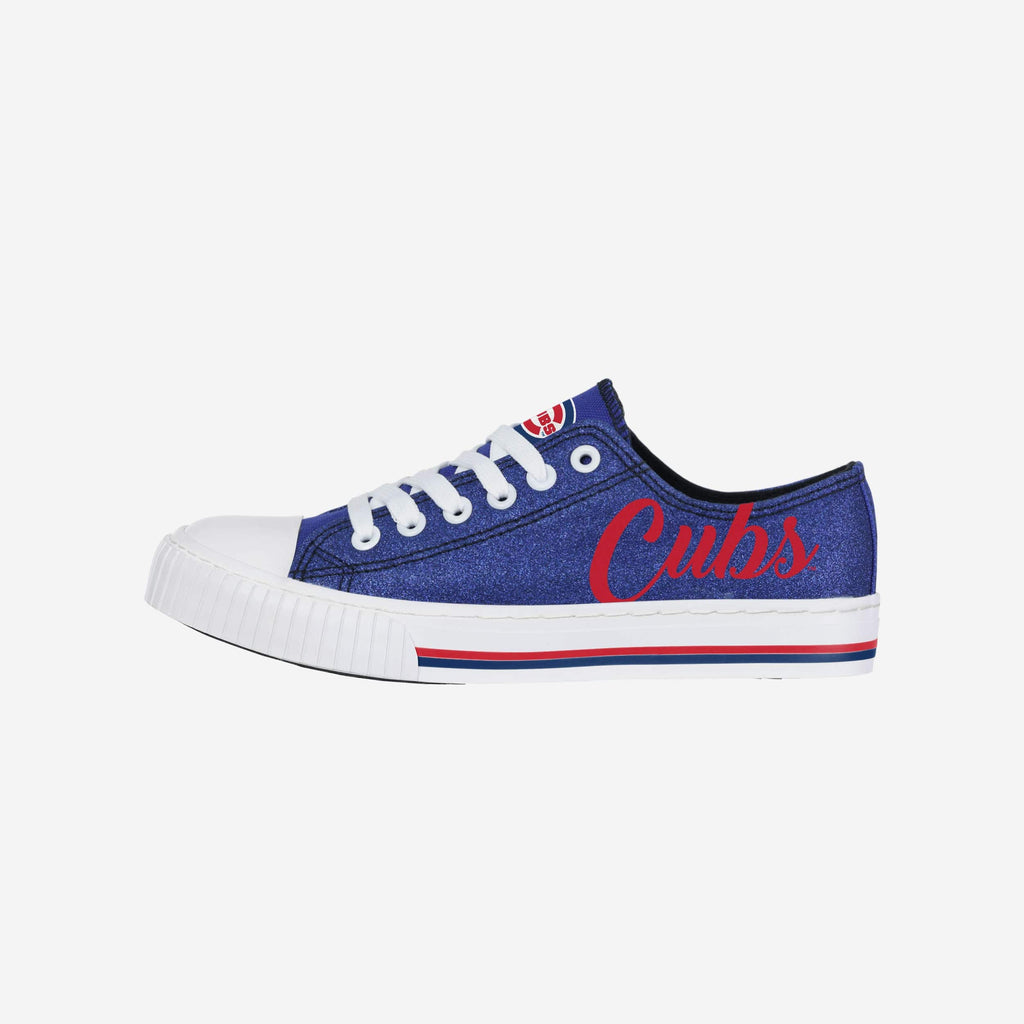 Chicago Cubs Womens Color Glitter Low Top Canvas Shoes FOCO 6 - FOCO.com