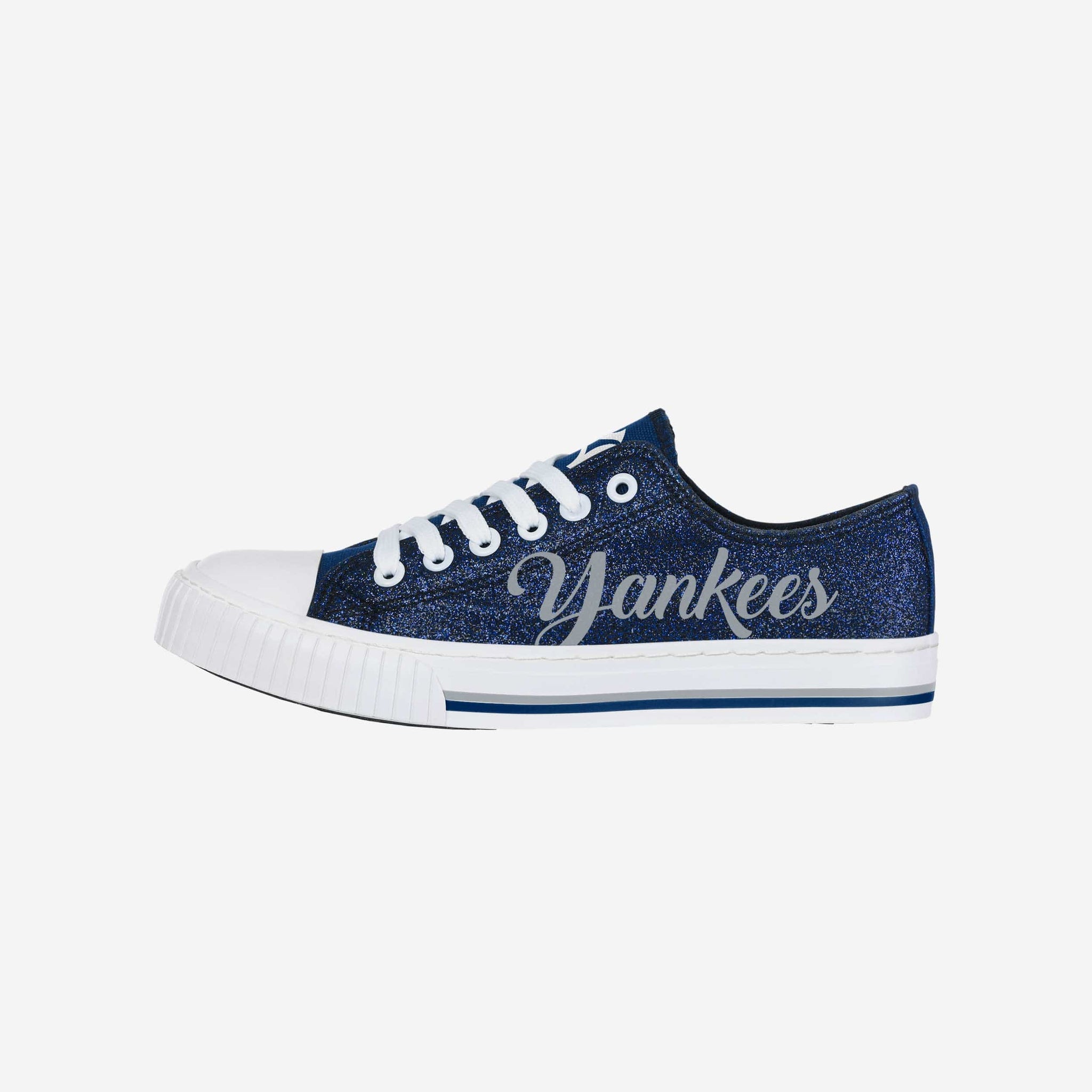 Forever Collectibles, Shoes, Womens Navy Blue Gray White New York Yankees  Canvas Shoes