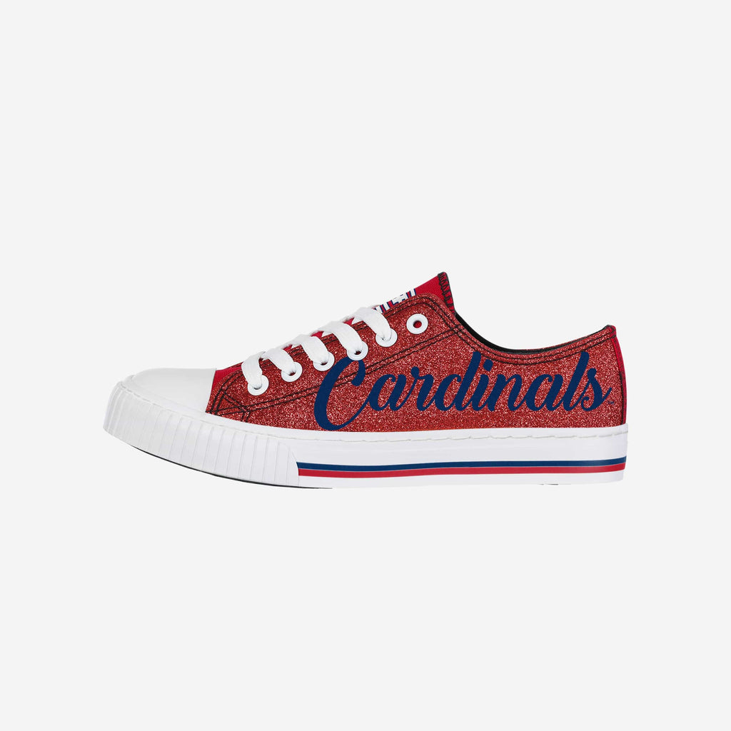 St Louis Cardinals Womens Color Glitter Low Top Canvas Shoes FOCO 6 - FOCO.com