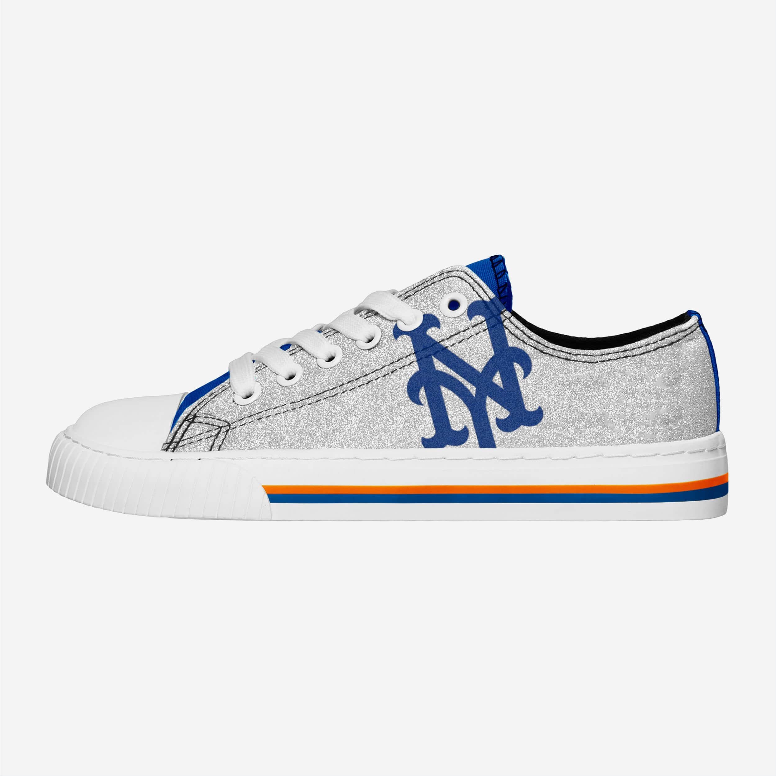 Women's FOCO New York Yankees Glitter Sneakers in White