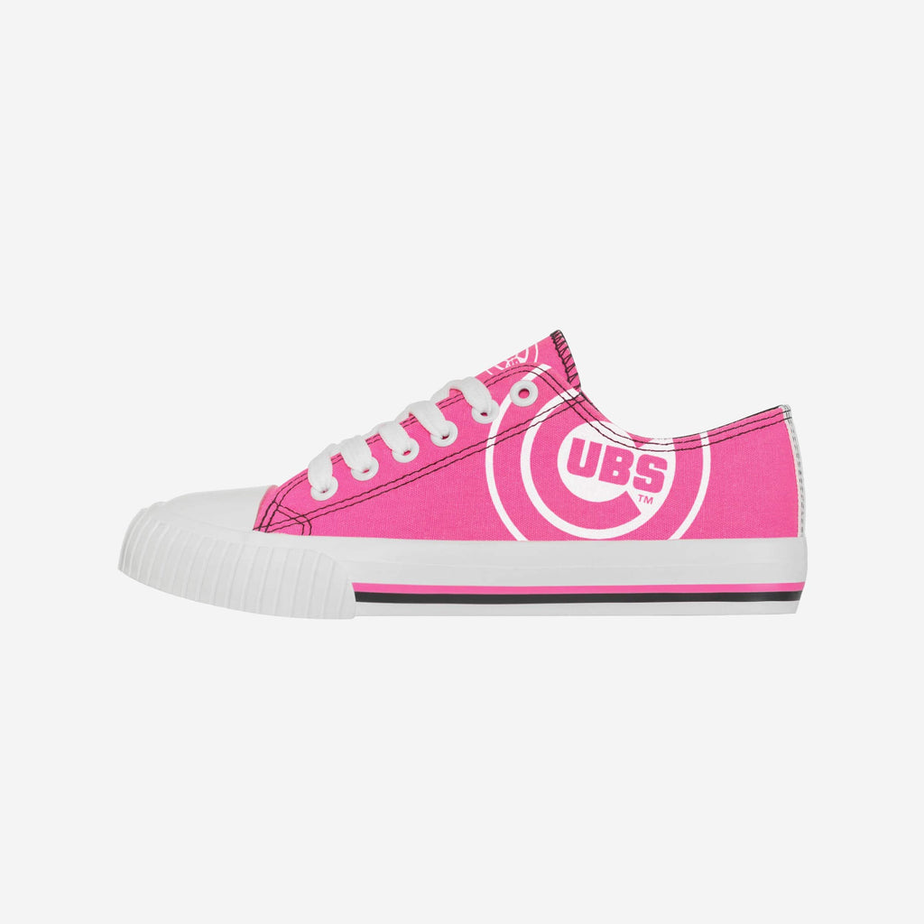 Chicago Cubs Womens Highlights Low Top Canvas Shoe FOCO 6 - FOCO.com