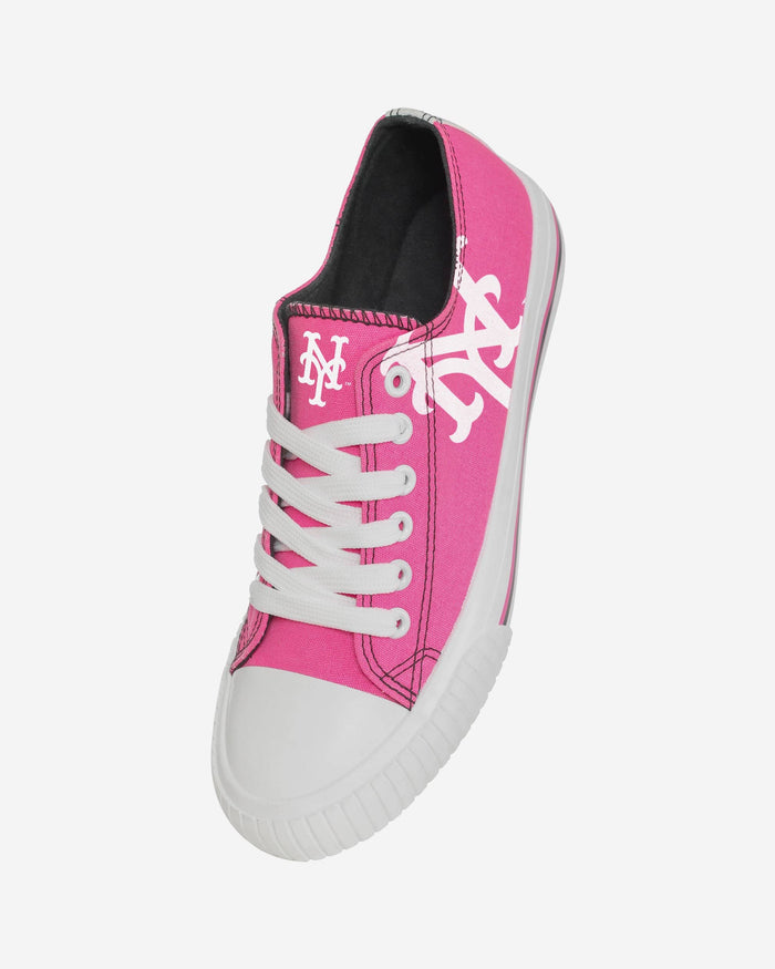 New York Mets Womens Highlights Low Top Canvas Shoe FOCO - FOCO.com