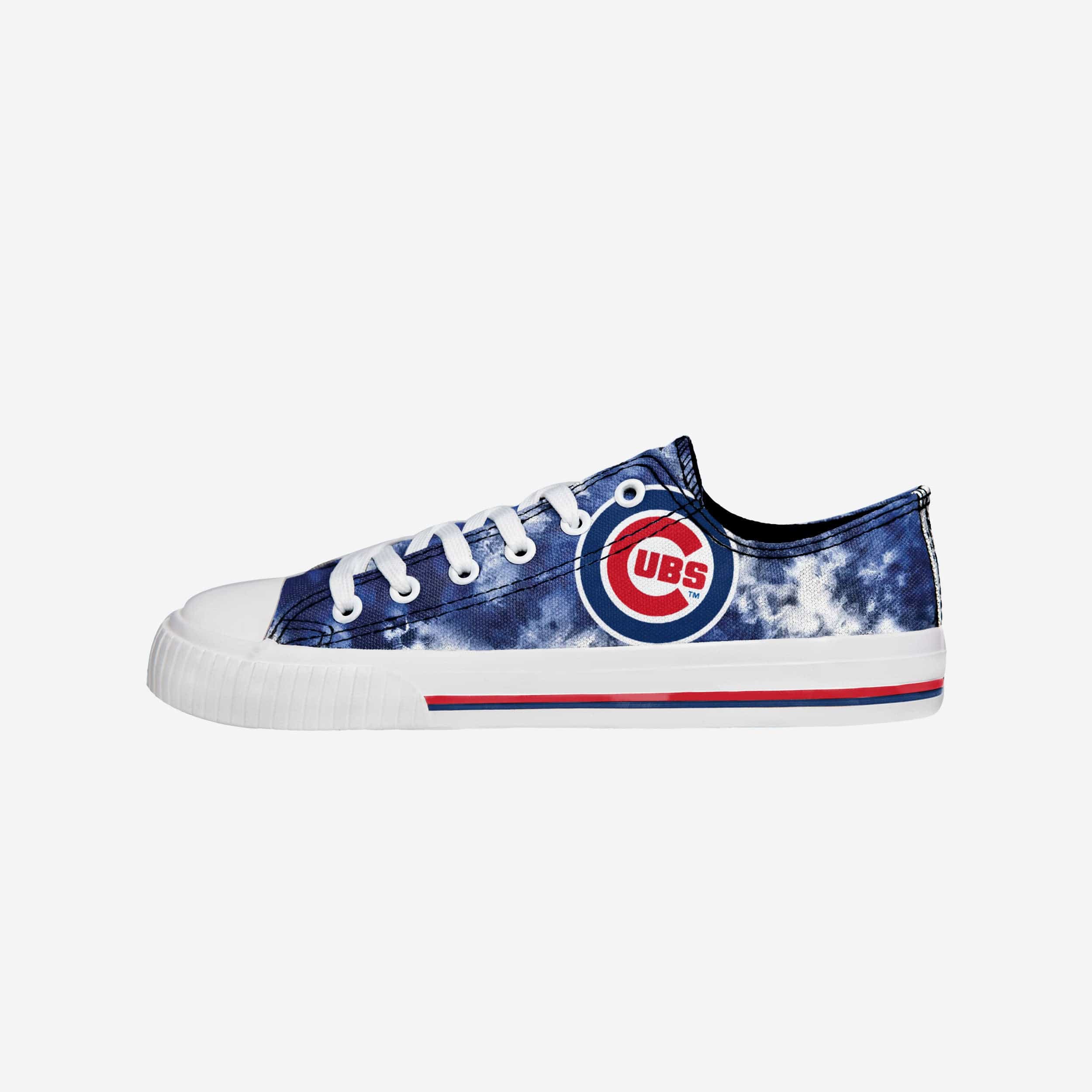 Youth FOCO Chicago Cubs Tie-Dye Canvas Sneakers