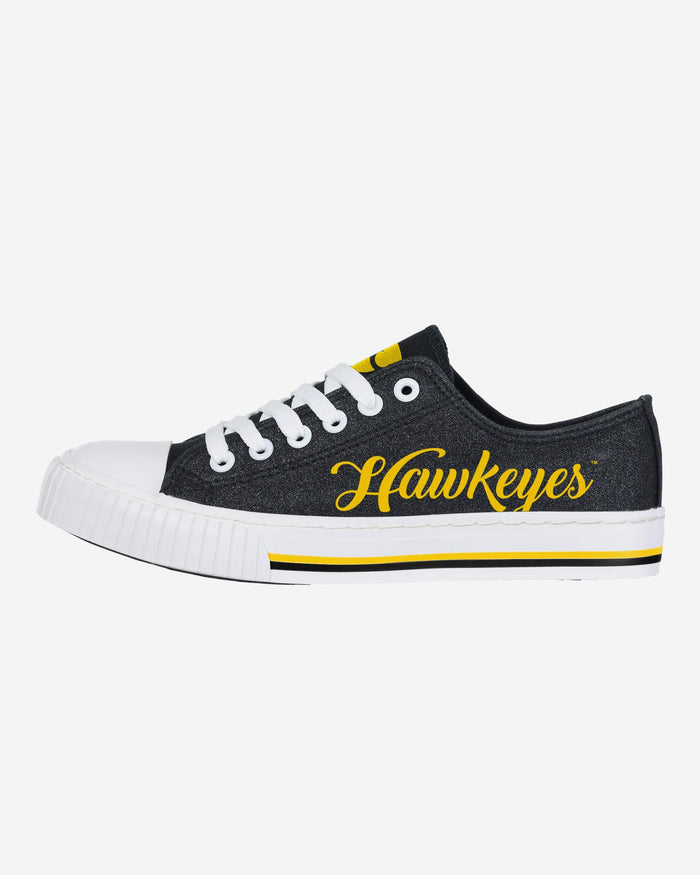 Iowa Hawkeyes Womens Color Glitter Low Top Canvas Shoes FOCO 6 - FOCO.com