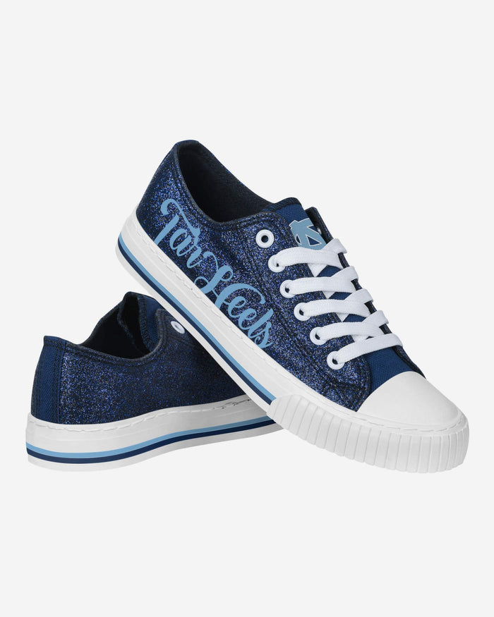 North Carolina Tar Heels Womens Color Glitter Low Top Canvas Shoes FOCO - FOCO.com