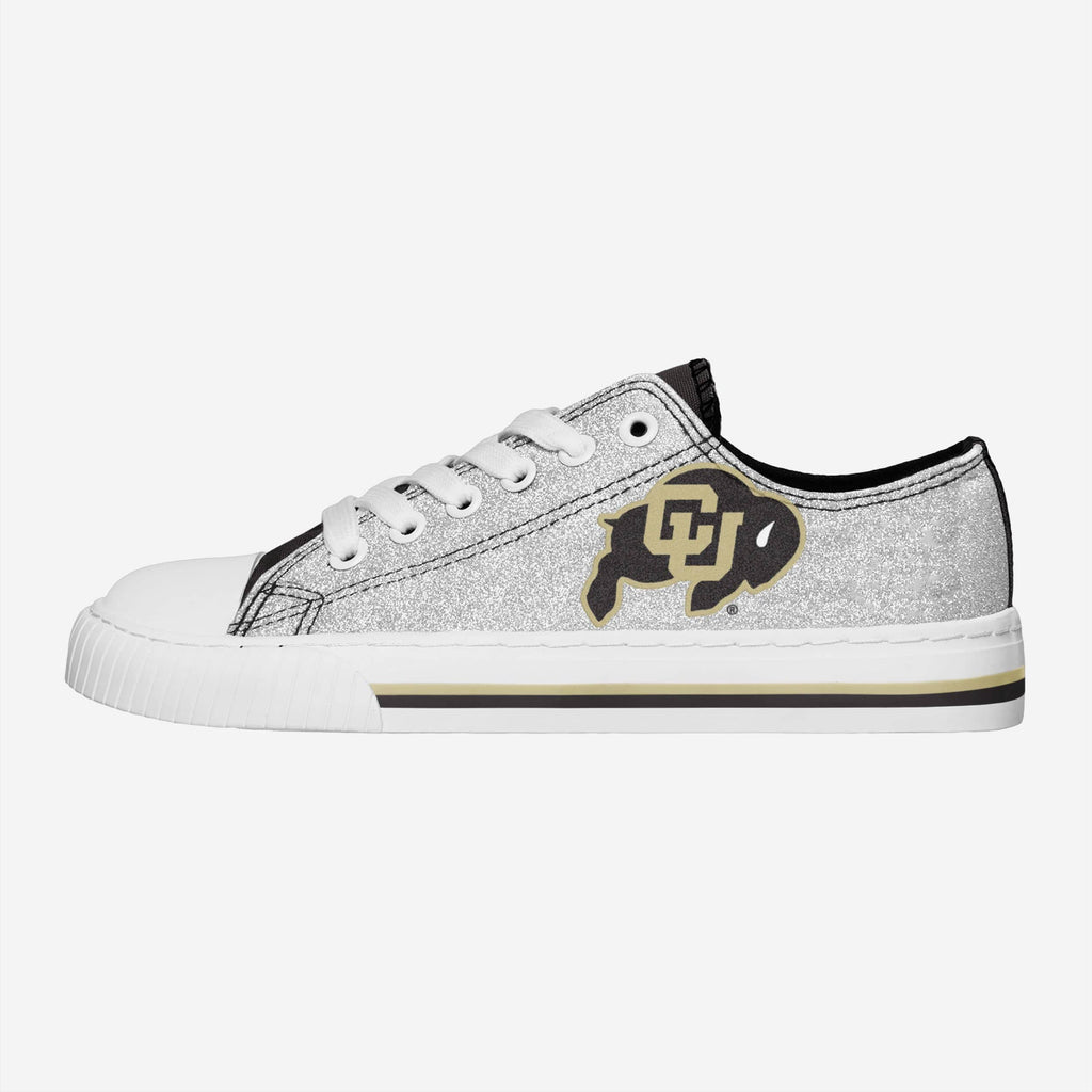 Colorado Buffaloes Womens Glitter Low Top Canvas Shoes FOCO 6 - FOCO.com