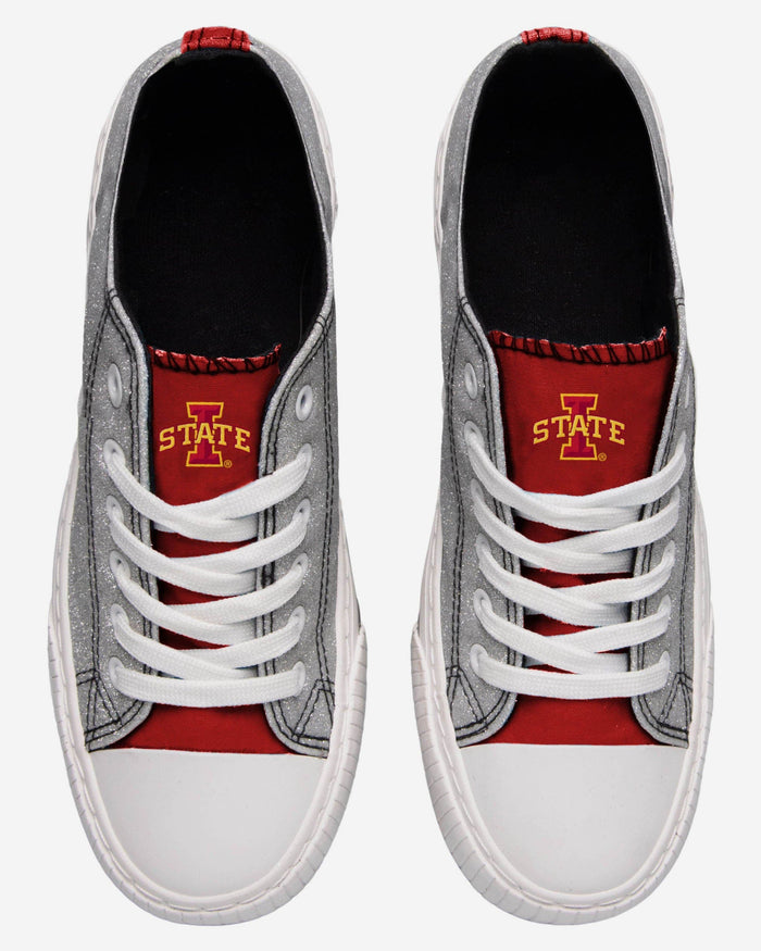 Iowa State Cyclones Womens Glitter Low Top Canvas Shoe FOCO - FOCO.com