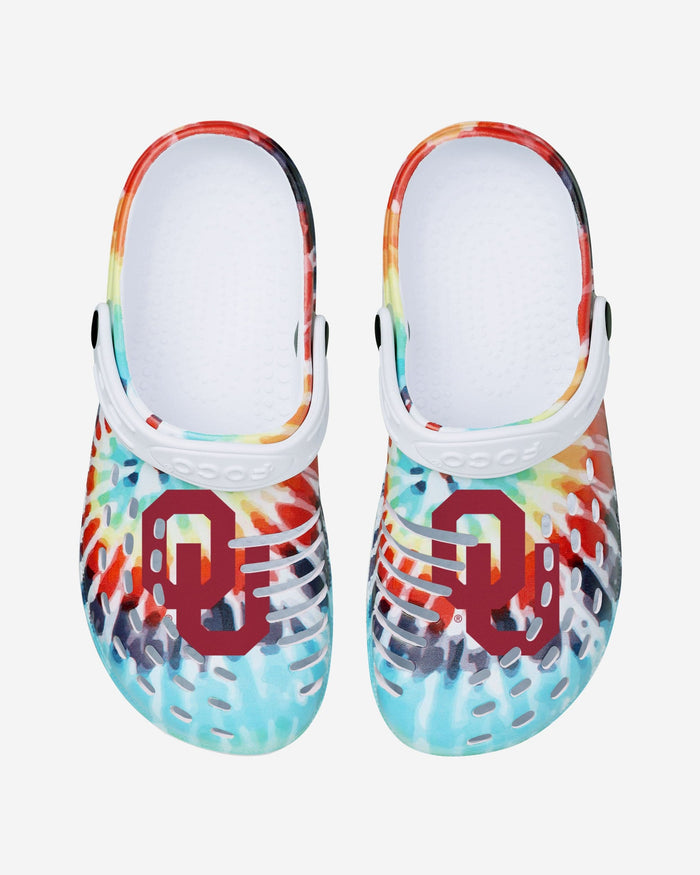 Oklahoma Sooners Womens Tie-Dye Clog With Strap FOCO - FOCO.com