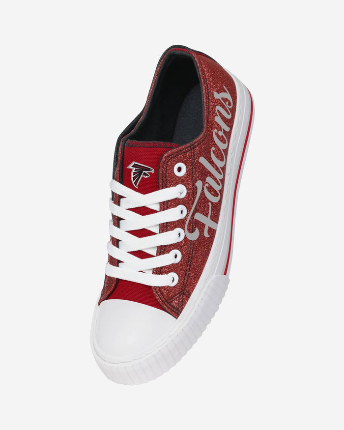 Atlanta Falcons Womens Color Glitter Low Top Canvas Shoes FOCO - FOCO.com