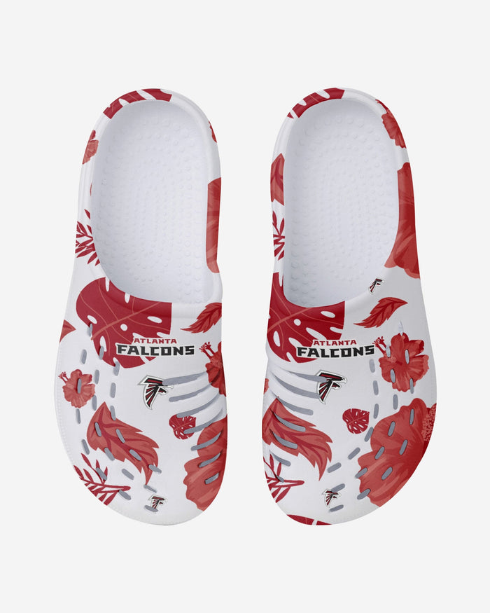 Atlanta Falcons Womens Floral White Clog FOCO - FOCO.com