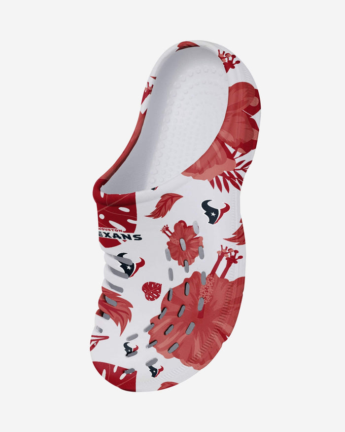 Houston Texans Womens Floral White Clog FOCO - FOCO.com