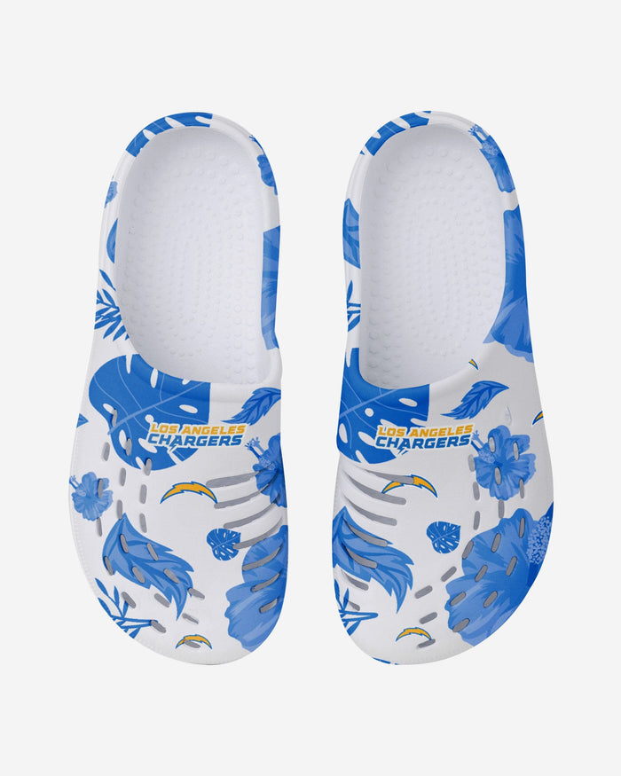 Los Angeles Chargers Womens Floral White Clog FOCO - FOCO.com