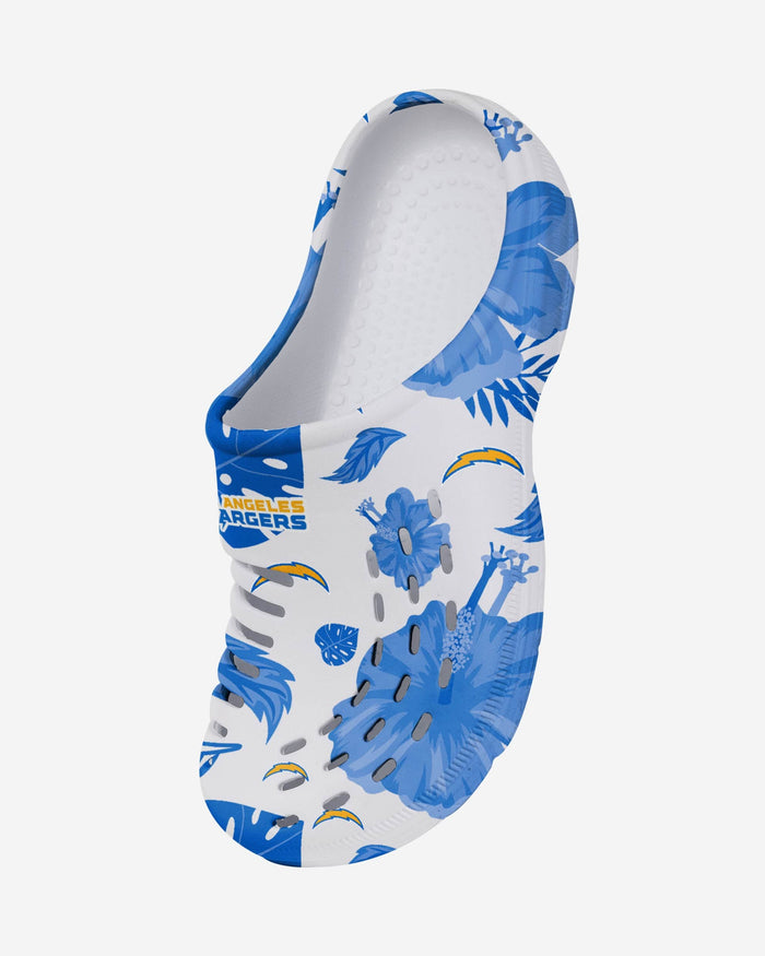 Los Angeles Chargers Womens Floral White Clog FOCO - FOCO.com