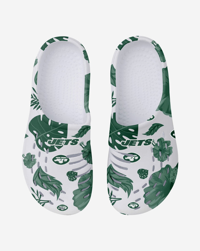 New York Jets Womens Floral White Clog FOCO - FOCO.com