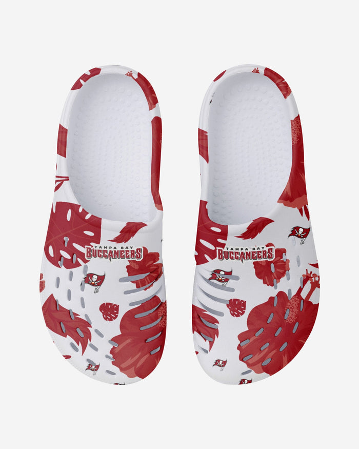 Tampa Bay Buccaneers Womens Floral White Clog FOCO - FOCO.com