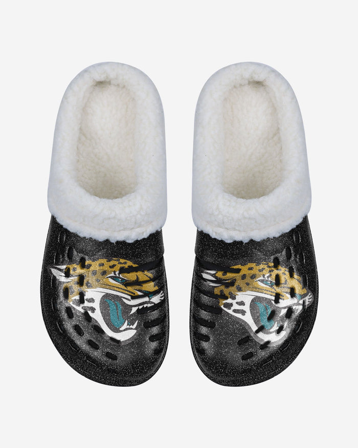 Jacksonville Jaguars Womens Sherpa Lined Glitter Clog FOCO - FOCO.com