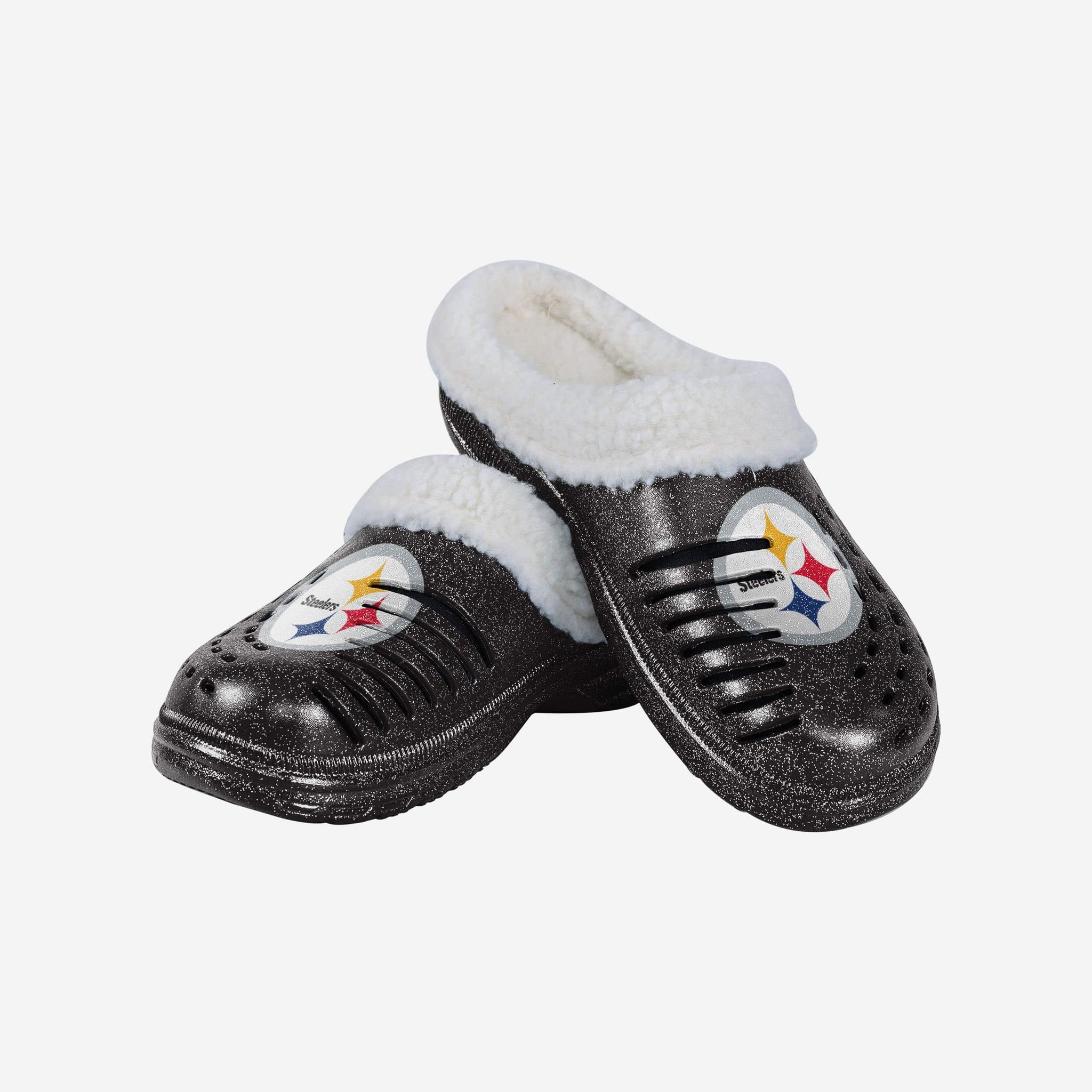 Women's FOCO Pittsburgh Steelers Glitter Sneakers in White