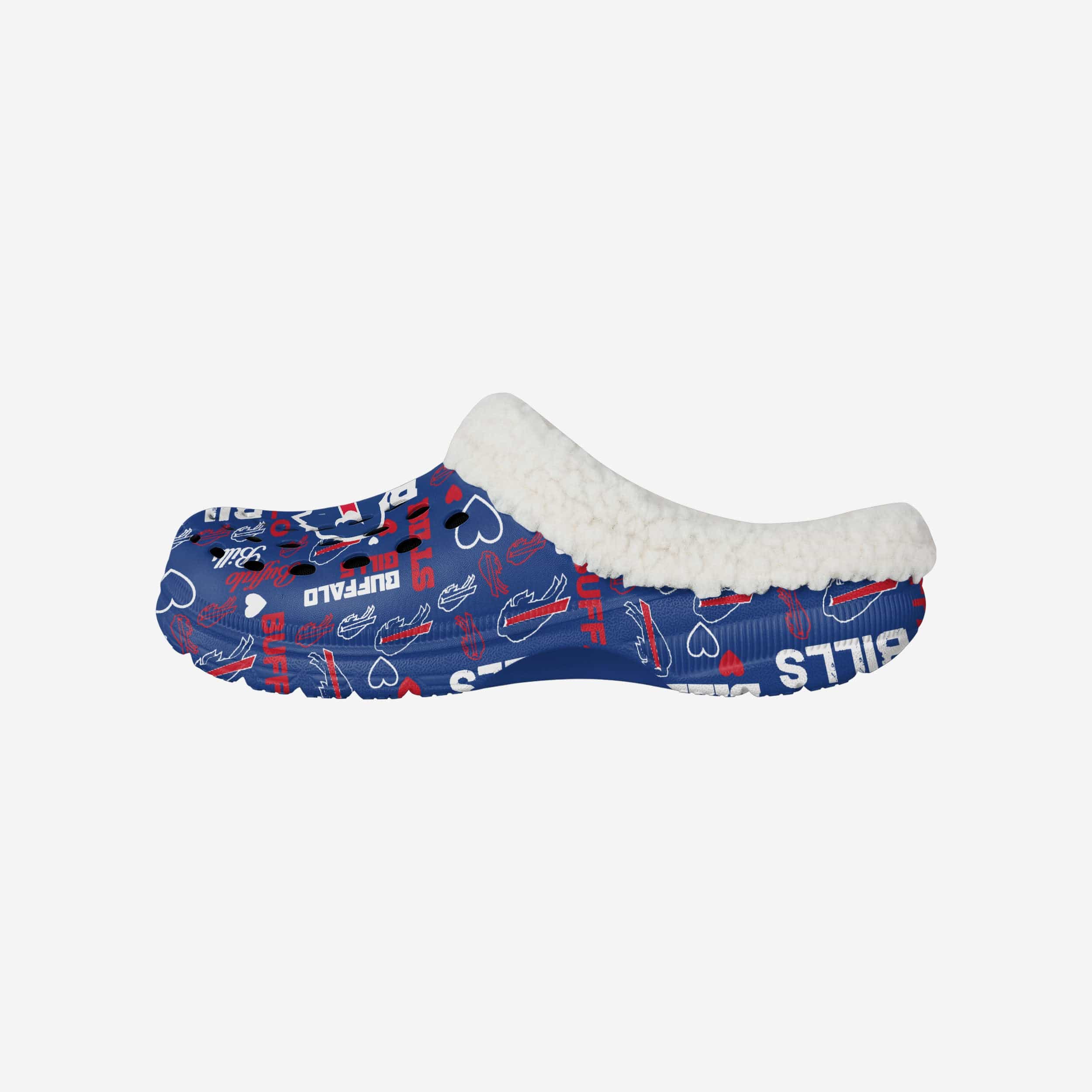 Buffalo Bills NFL Womens Sherpa Lined Glitter Clog