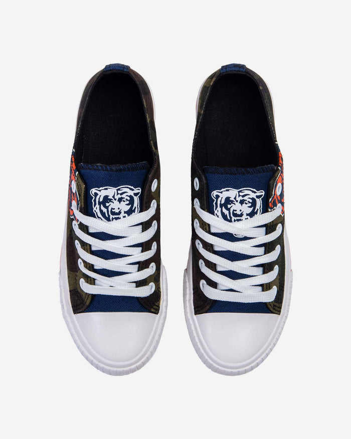 Chicago Bears Womens Camo Low Top Canvas Shoe FOCO - FOCO.com