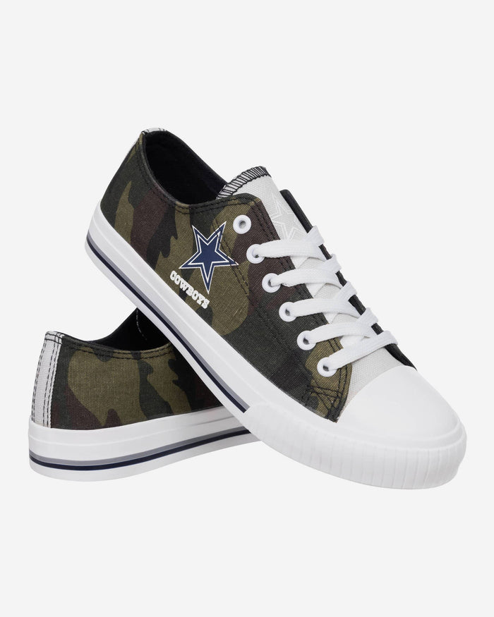 Dallas Cowboys Womens Camo Low Top Canvas Shoe FOCO - FOCO.com